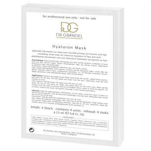 Hyaluron Mask voor het gelaat, nek en decolleté 4 stuks cabine Hyaluron Mask voor het gelaat, nek en decolleté 4 stuks cabine