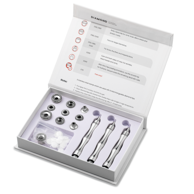 Diamond dermabrasion bit set